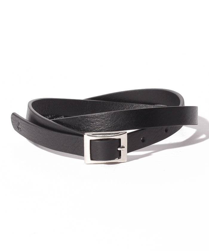 ＜マガシーク＞ アニエスベー CU01 CEINTURE レザーベルト レディース ブラック 85cm agnes b.】