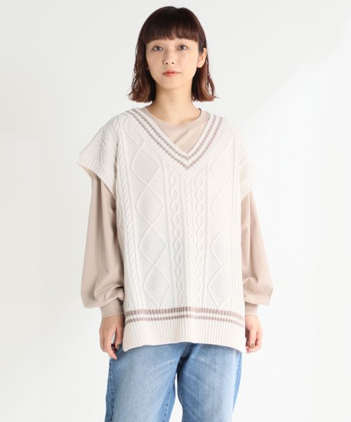 セール ライン入りベスト ハニーズ Honeys Magaseek