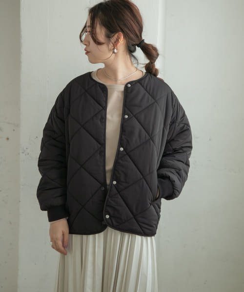 クーポン開催中 セール 36 Off 中綿キルティングノーカラージャケット アイテムズ アーバンリサーチ レディース Items Urbanresearch Magaseek