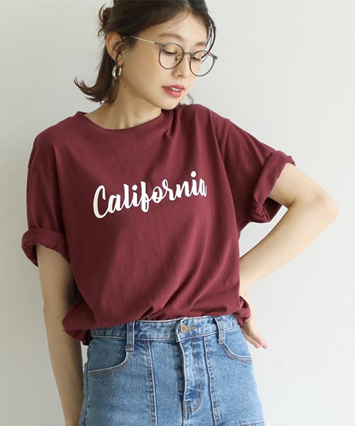 coca(コカ)/コットンロゴ Tシャツ/WINE