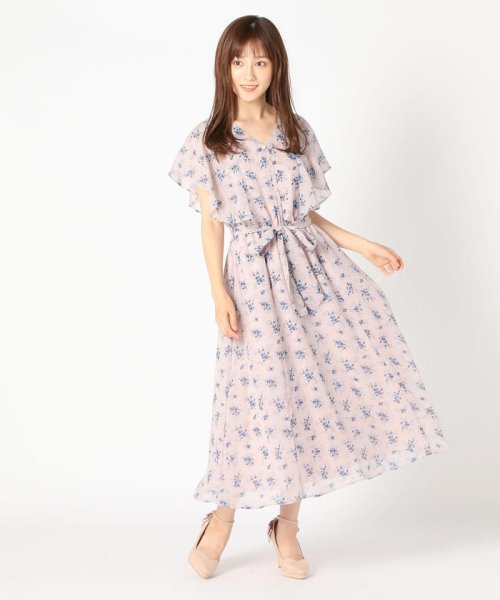 セール バタフライ袖花柄ワンピース ミッシュマッシュ Misch Masch Magaseek