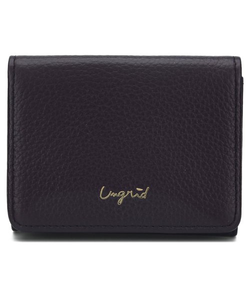 Ungrid(アングリッド)/アングリッド Ungrid 財布 ミニ財布 三つ折り レディース TRI－FOLD MINI WALLET ブラック グレー ネイビー オーク オリーブ キャメ/パープル