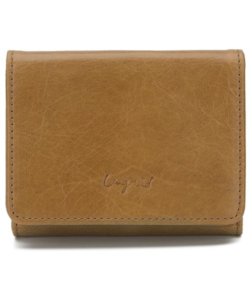 Ungrid(アングリッド)/アングリッド Ungrid 財布 ミニ財布 三つ折り レディース TRI－FOLD MINI WALLET グレー ネイビー カーキ ブラウン キャメル レッド/キャメル