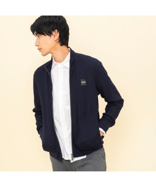 ＡＩＧＬＥ MEN(エーグル　メンズ)/ココティア　ワッフルスタンドジャケット/ネイビー