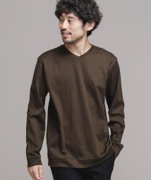 nano・universe(ナノ・ユニバース)/《WEB限定》FORMAL JERSEY Vネックカットソー長袖/ブラウン