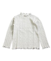 chil2(チルツー)/《全10色》アラン編み模様長袖ハイネックTシャツ/グレー