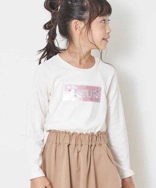 a.v.v(KID'S)/[100－130]【洗える】トゥインクルスパンコール長そでＴシャツ[WEB限定サイズ]/503371081