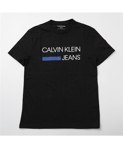 Calvin Klein(カルバンクライン)/【Calvin Klein(カルバンクライン)】41K7443 KEY ITEM ロゴT  クルーネック 半袖 Tシャツ 010/BLACK メンズ/BLACK