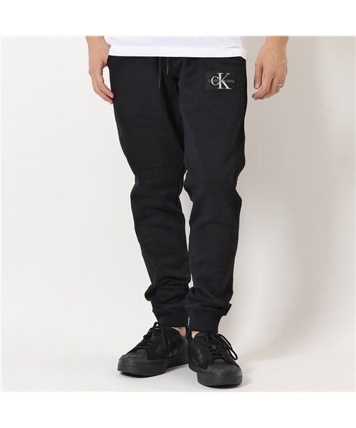 Calvin Klein(カルバンクライン)/【Calvin Klein(カルバンクライン)】J30J314066 ロゴ プリント スウェットパンツ リブ コットン 0GL/Black メンズ    /ブラック