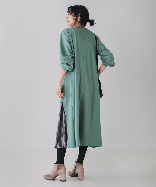 セール 大大大人気ワンピの長袖登場 サイドスリットボタン付き長袖ワンピース ブージュルード Bou Jeloud Magaseek