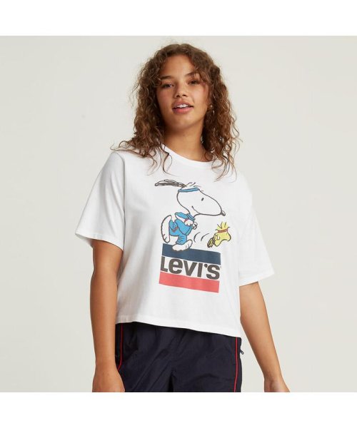 Levi's(リーバイス)/グラフィックボクシーTシャツ SNOOPY RUNNER WHITE/NEUTRALS