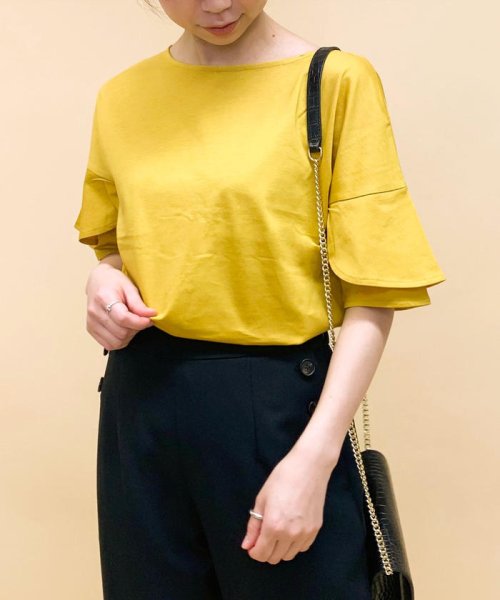 セール 新色追加 バイオシルケット前後2way袖フレアカットソー フレディエミュ Fredy Emue Magaseek