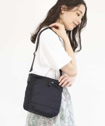 MK MICHEL KLEIN BAG(エムケーミッシェルクランバッグ)/【撥水】タックギャザースリムショルダー/ブラック