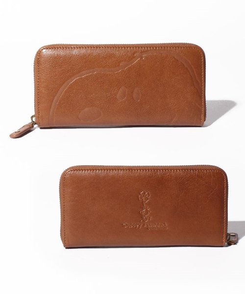 スヌーピー Snoopy ピーナッツ Peanuts ラウンド束入れ スヌーピー Snoopy Leather Collection Magaseek