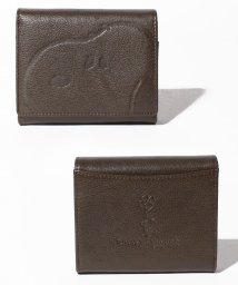 SNOOPY Leather Collection(スヌーピー)/スヌーピー/SNOOPY/ピーナッツ/PEANUTS/二つ折れ/ブラウン