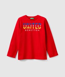 BENETTON (UNITED COLORS OF BENETTON BOYS)(ユナイテッド　カラーズ　オブ　ベネトン　ボーイズ)/ベーシックロゴTシャツ・カットソー/レッド