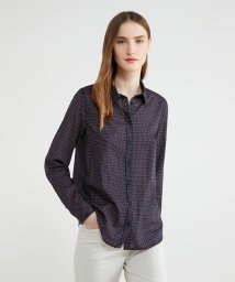 BENETTON (women)(ベネトン（レディース）)/コットン総柄シャツ/ブラック系その他