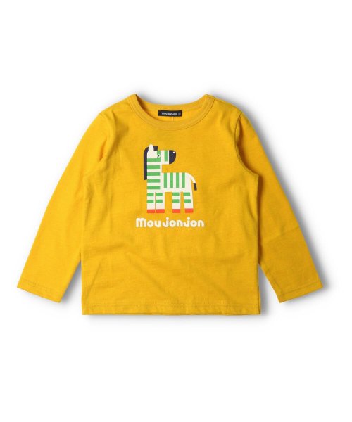 moujonjon(ムージョンジョン)/【子供服】 moujonjon (ムージョンジョン) 日本製動物プリントＴシャツ 80cm～120cm M52825/イエロー