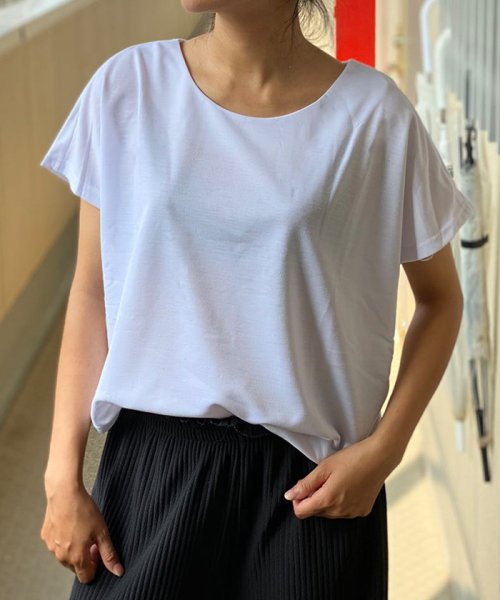セール Tシャツ レディース バックタック カットソー ドルマン オフィス きれいめ 体型カバー 通勤 ミニミニストア Miniministore Magaseek