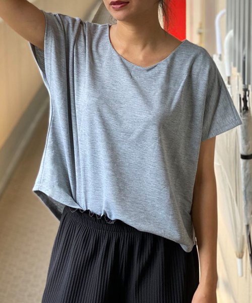 セール Tシャツ レディース バックタック カットソー ドルマン オフィス きれいめ 体型カバー 通勤 ミニミニストア Miniministore Magaseek