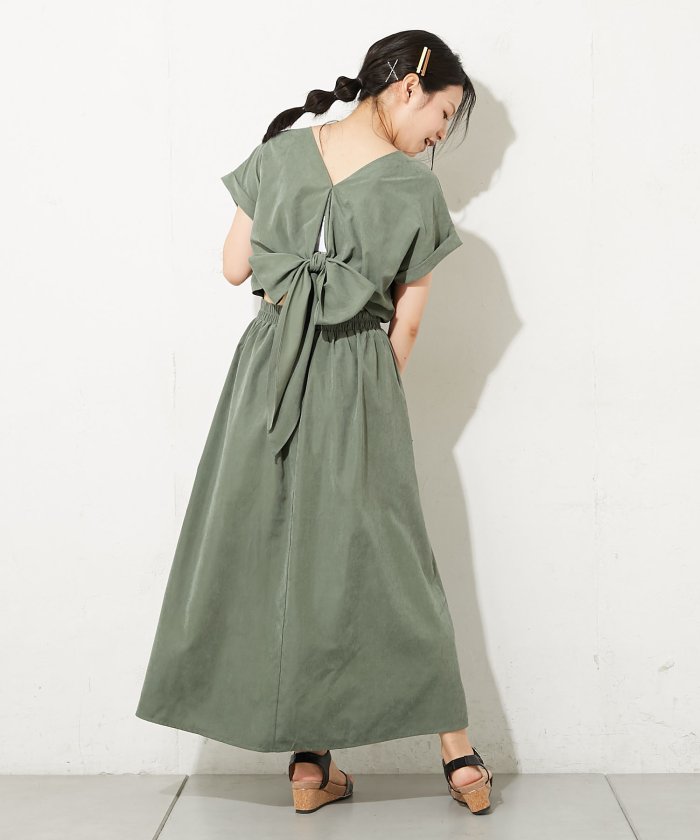 セール バックリボンワンピース オリーブデオリーブ Olive Des Olive Magaseek