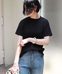 and　Me...(アンドミー)/汗染み防止半袖クルーネックTシャツ/ブラック