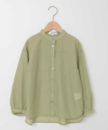 a.v.v(KID'S)(アー・ヴェ・ヴェキッズ)/[100－130]バンドカラーロングシャツ[WEB限定サイズ]/グリーン