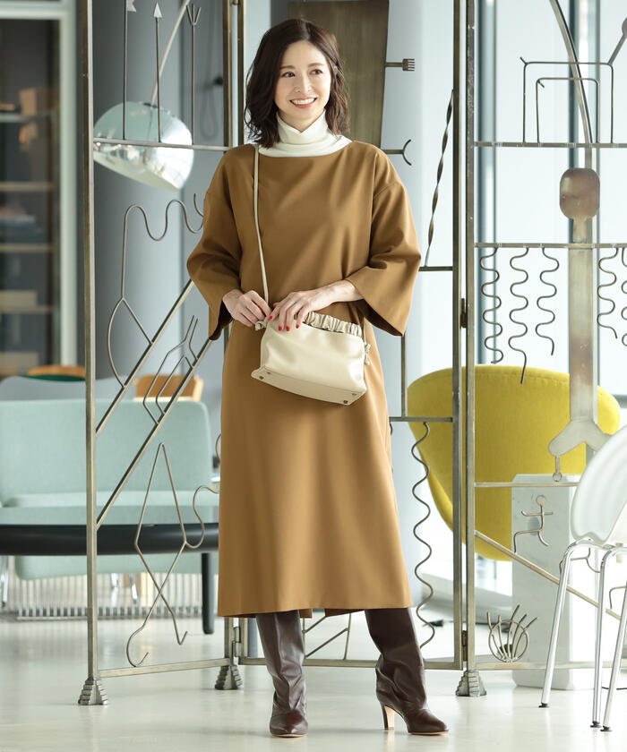 50%OFF！＜マガシーク＞ ビームス ウィメン ●Demi−Luxe BEAMS / ウエストベルト ワンピース レディース BEIGE 36 BEAMS WOMEN】 セール開催中】