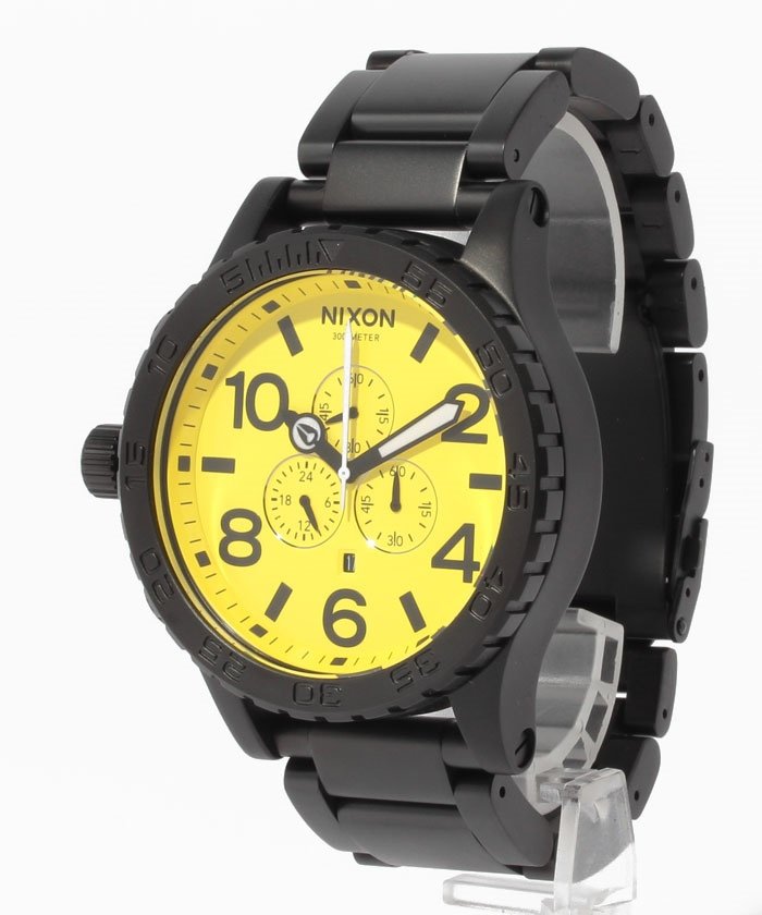 ＜マガシーク＞ NIXON 51−30 Chrono ユニセックス All Black / Yellow Ｆ(フリー) NIXON】