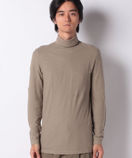 BENETTON (mens)(ベネトン（メンズ）)/コットンタートルネック長袖Tシャツ・カットソー/ベージュ