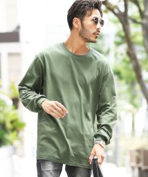 JIGGYS SHOP(ジギーズショップ)/GILDAN(ギルダン) コットンロングスリーブTシャツ / 長袖 Tシャツ メンズ ブランド ティーシャツ 長袖Tシャツ クルーネック/グリーン系1