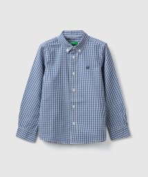 BENETTON (UNITED COLORS OF BENETTON BOYS)(ユナイテッド　カラーズ　オブ　ベネトン　ボーイズ)/ポプリン総柄シャツ/サックスブルー