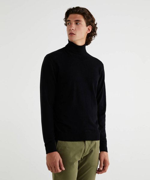 ストレッチコットンタートルネックニット セーター ベネトン メンズ Benetton Mens Magaseek ストレッチコットンタートルネックニット セーター ベネトン メンズ Benetton Mens Magaseek