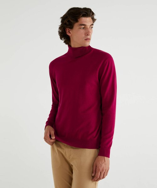 ストレッチコットンタートルネックニット セーター ベネトン メンズ Benetton Mens Magaseek ストレッチコットンタートルネックニット セーター ベネトン メンズ Benetton Mens Magaseek