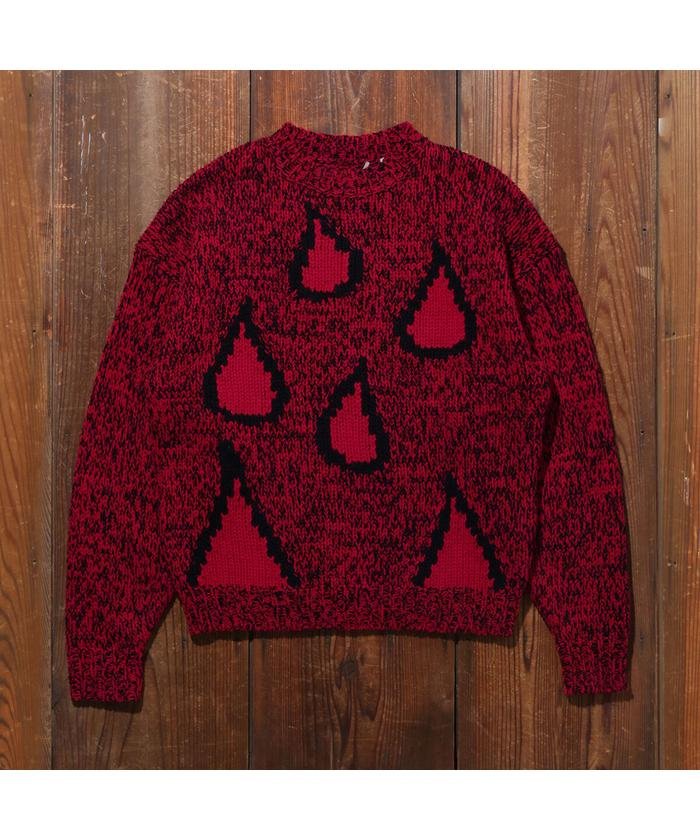 60%OFF！＜マガシーク＞ リーバイス LOOSE クルーネックセーター RED TEARS RED BLACK メンズ REDS L- Levi's】 タイムセール開催中】