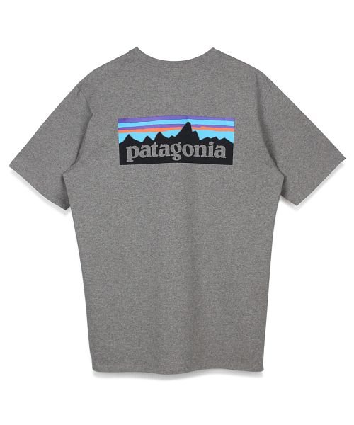 patagonia(パタゴニア)/パタゴニア patagonia Tシャツ 半袖 レスポンシビリティー メンズ レディース P－6 LOGO RESPONSIBILI TEE ブラック ホワイト/グレー