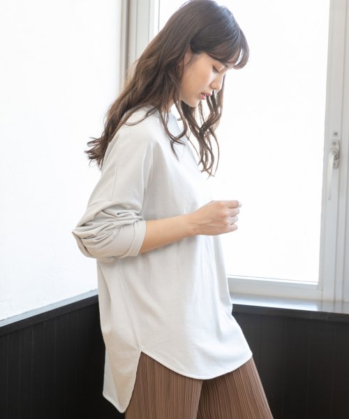 チュニックロングtシャツ ラウンドスリット 長袖 クルーネック 重ね着 オーバーサイズ チュニック トップス ルームウエア レディース アドティエ Ad Thie Magaseek チュニックロングtシャツ ラウンドスリット 長袖 クルーネック 重ね着 オーバーサイズ チュニック トップス ルームウエア レディース アドティエ Ad Thie Magaseek