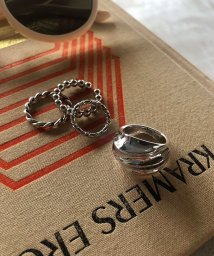 marjour(マージュール)/WIDE DENT RING SET/シルバー