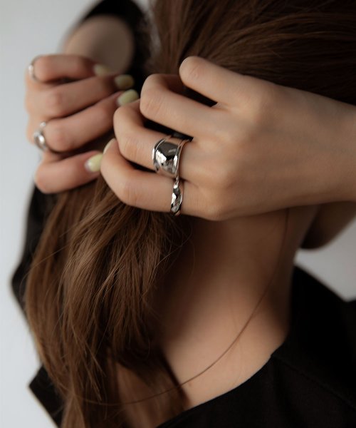 marjour(マージュール)/CURVE RING SET/シルバー