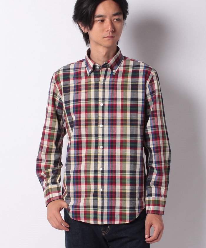 セール マドラスチェックシャツ オールドイングランド オム Old England Homme Magaseek