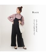 ＜マガシーク＞ マックハウス Howdy Marie ハウディーマリー TRサイドボタンサロペット GL−1230712 レディース ブラック L MAC HOUSE】画像