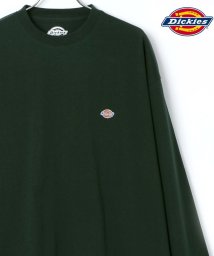 LAZAR(ラザル)/【Lazar】Dickies/ディッキーズ 【別注】 ビッグシルエット ロゴ ワンポイント ロングスリーブTシャツ/ダークグリーン