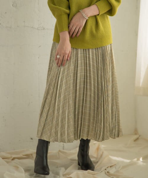 セール チェックプリントプリーツスカート アイテムズ アーバンリサーチ レディース Items Urbanresearch Magaseek