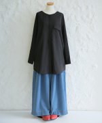 ＜マガシーク＞ オシャレウォーカー 『ベルト付きマオカラーロングシャツ』 レディース ブラック 1（M〜L） osharewalker】