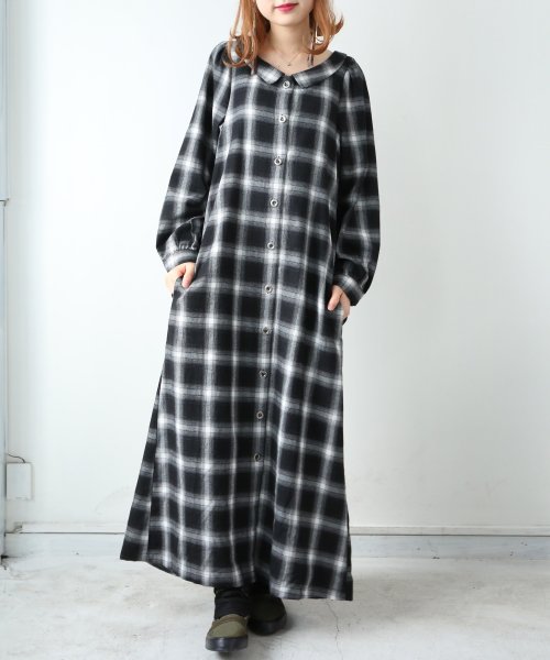 チェックロングワンピース オシャレウォーカー Osharewalker Magaseek