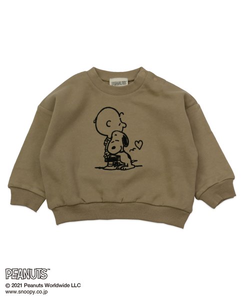 PEANUTS(ピーナッツ)/PEANUTS/ピーナッツイラストトレーナー/ダークベージュ