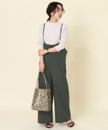 coen(coen)/【WEB限定】バックリボン2セットサロペット#/OLIVE