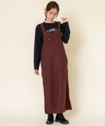 65%OFF！＜マガシーク＞ コーエン ワークサロペットスカート#（ジャンパースカート） レディース WINE SMALL coen】 タイムセール開催中】