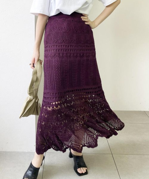 クロシェニットロングスカート アンレリッシュ Unrelish Magaseek