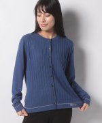 70%OFF！＜マガシーク＞ バイス バーサ シルクカシミヤ ケーブルカーディガン レディース ブルー 38 VICE VERSA】 セール開催中】